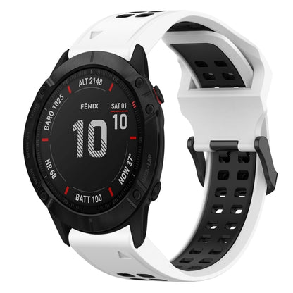 สายนาฬิกาซิลิโคนหัวกลับสองสี 26 มม, For Garmin Fenix 5X Plus, For Garmin Fenix 6X, For Garmin D2 Delta PX
