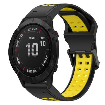 สายนาฬิกาซิลิโคนหัวกลับสองสี 26 มม, For Garmin Fenix 5X Plus, For Garmin Fenix 6X, For Garmin D2 Delta PX