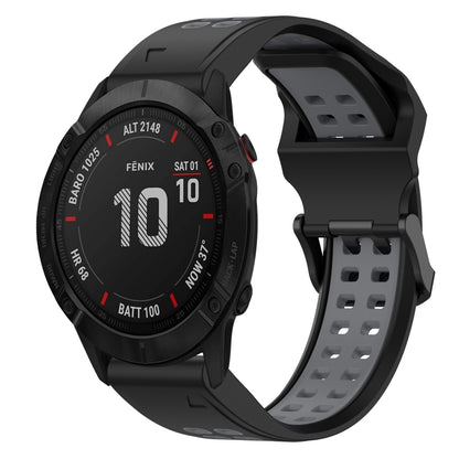 สายนาฬิกาซิลิโคนหัวกลับสองสี 26 มม, For Garmin Fenix 5X Plus, For Garmin Fenix 6X, For Garmin D2 Delta PX