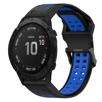 สายนาฬิกาซิลิโคนหัวกลับสองสี 26 มม, For Garmin Fenix 5X Plus, For Garmin Fenix 6X, For Garmin D2 Delta PX