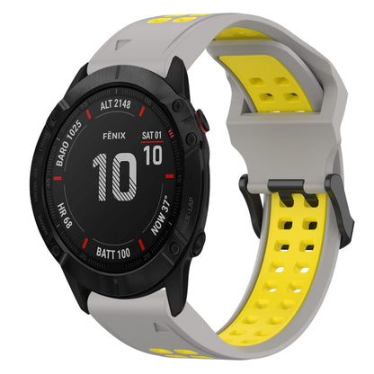 สายนาฬิกาซิลิโคนหัวกลับสองสี 26 มม, For Garmin Fenix 5X Plus, For Garmin Fenix 6X, For Garmin D2 Delta PX