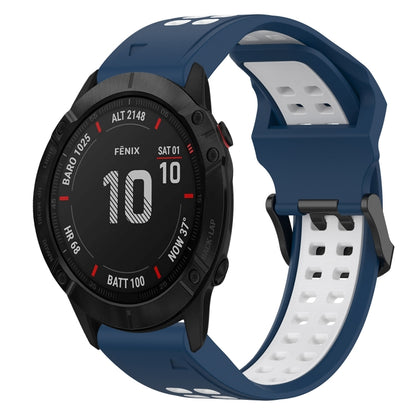 สายนาฬิกาซิลิโคนหัวกลับสองสี 26 มม, For Garmin Fenix 5X Plus, For Garmin Fenix 6X, For Garmin D2 Delta PX