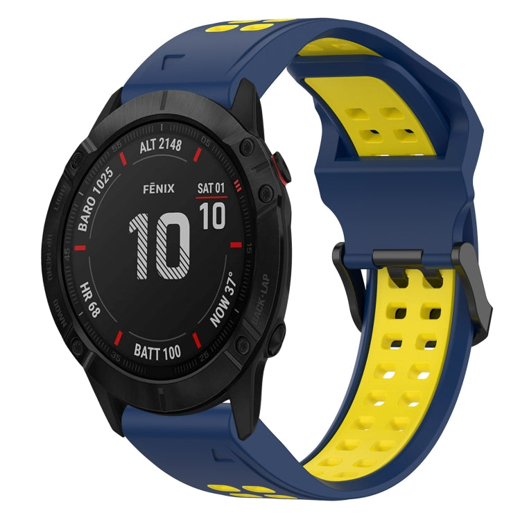 สายนาฬิกาซิลิโคนหัวกลับสองสี 26 มม, For Garmin Fenix 5X Plus, For Garmin Fenix 6X, For Garmin D2 Delta PX