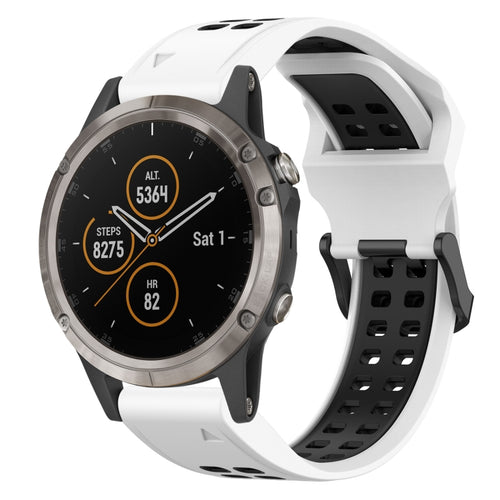 สายนาฬิกาซิลิโคนหัวกลับสองสี 26 มม, For Garmin Fenix 5X Plus, For Garmin Fenix 6X, For Garmin D2 Delta PX