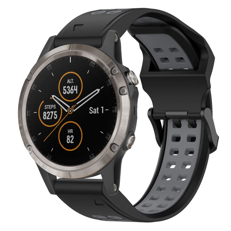 สายนาฬิกาซิลิโคนหัวกลับสองสี 26 มม, For Garmin Fenix 5X Plus, For Garmin Fenix 6X, For Garmin D2 Delta PX