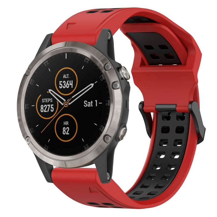 สายนาฬิกาซิลิโคนหัวกลับสองสี 26 มม, For Garmin Fenix 5X Plus, For Garmin Fenix 6X, For Garmin D2 Delta PX