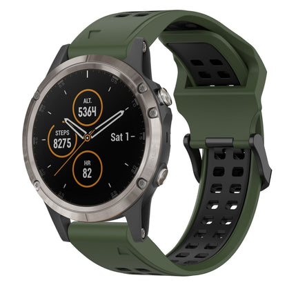 สายนาฬิกาซิลิโคนหัวกลับสองสี 26 มม, For Garmin Fenix 5X Plus, For Garmin Fenix 6X, For Garmin D2 Delta PX