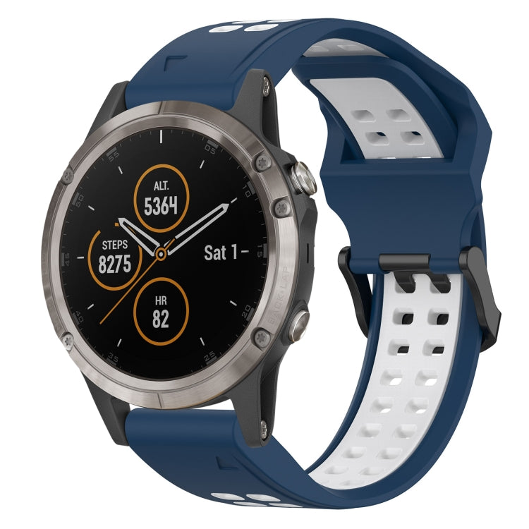สายนาฬิกาซิลิโคนหัวกลับสองสี 26 มม, For Garmin Fenix 5X Plus, For Garmin Fenix 6X, For Garmin D2 Delta PX