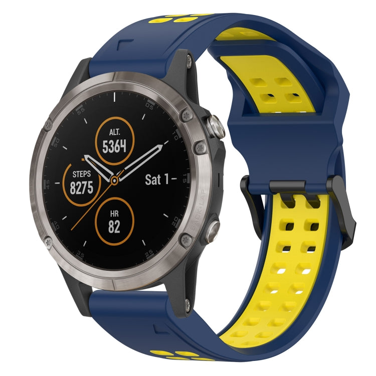 สายนาฬิกาซิลิโคนหัวกลับสองสี 26 มม, For Garmin Fenix 5X Plus, For Garmin Fenix 6X, For Garmin D2 Delta PX