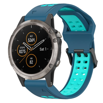 สายนาฬิกาซิลิโคนหัวกลับสองสี 26 มม, For Garmin Fenix 5X Plus, For Garmin Fenix 6X, For Garmin D2 Delta PX