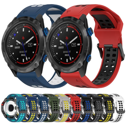 สายนาฬิกาซิลิโคนหัวกลับสองสี 26 มม, For Garmin Fenix 5X Plus, For Garmin Fenix 6X, For Garmin D2 Delta PX