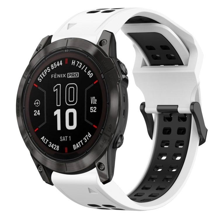 สายนาฬิกาซิลิโคนหัวกลับสองสี 20 มม, For Garmin Fenix 8 AMOLED 43mm, For Garmin Instinct 2S, For Garmin Epix Pro 42mm, For Garmin Fenix 7S Pro 42mm