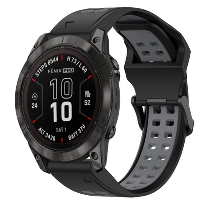 สายนาฬิกาซิลิโคนหัวกลับสองสี 20 มม, For Garmin Fenix 8 AMOLED 43mm, For Garmin Instinct 2S, For Garmin Epix Pro 42mm, For Garmin Fenix 7S Pro 42mm