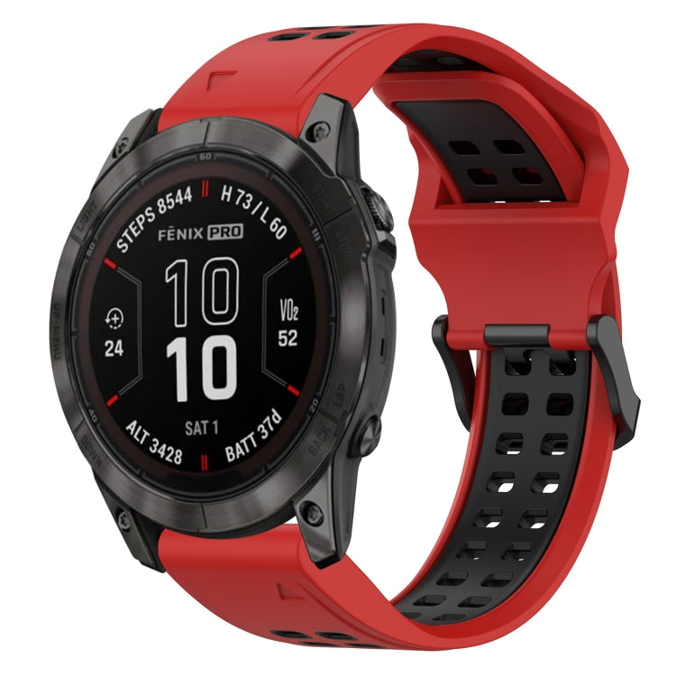 สายนาฬิกาซิลิโคนหัวกลับสองสี 20 มม, For Garmin Fenix 8 AMOLED 43mm, For Garmin Instinct 2S, For Garmin Epix Pro 42mm, For Garmin Fenix 7S Pro 42mm