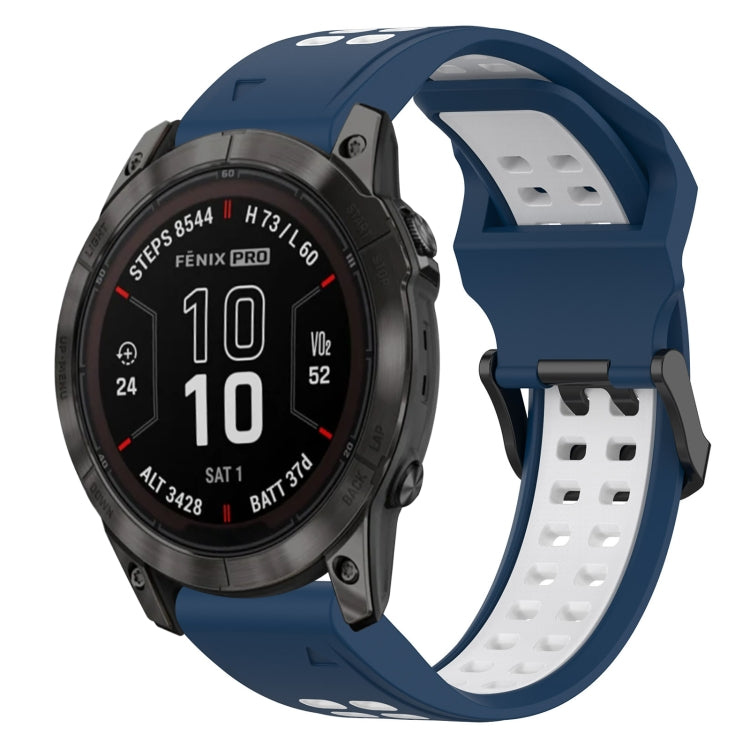 สายนาฬิกาซิลิโคนหัวกลับสองสี 20 มม, For Garmin Fenix 8 AMOLED 43mm, For Garmin Instinct 2S, For Garmin Epix Pro 42mm, For Garmin Fenix 7S Pro 42mm