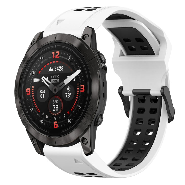 สายนาฬิกาซิลิโคนหัวกลับสองสี 20 มม, For Garmin Fenix 8 AMOLED 43mm, For Garmin Instinct 2S, For Garmin Epix Pro 42mm, For Garmin Fenix 7S Pro 42mm