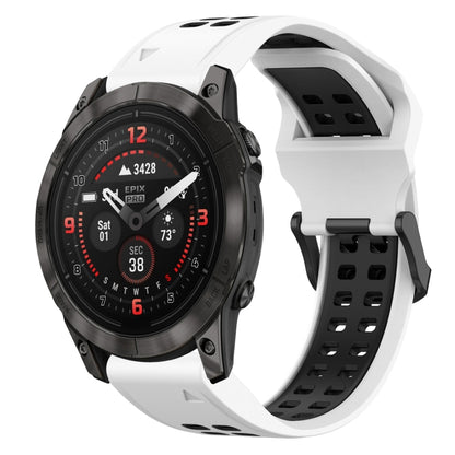 สายนาฬิกาซิลิโคนหัวกลับสองสี 20 มม, For Garmin Fenix 8 AMOLED 43mm, For Garmin Instinct 2S, For Garmin Epix Pro 42mm, For Garmin Fenix 7S Pro 42mm