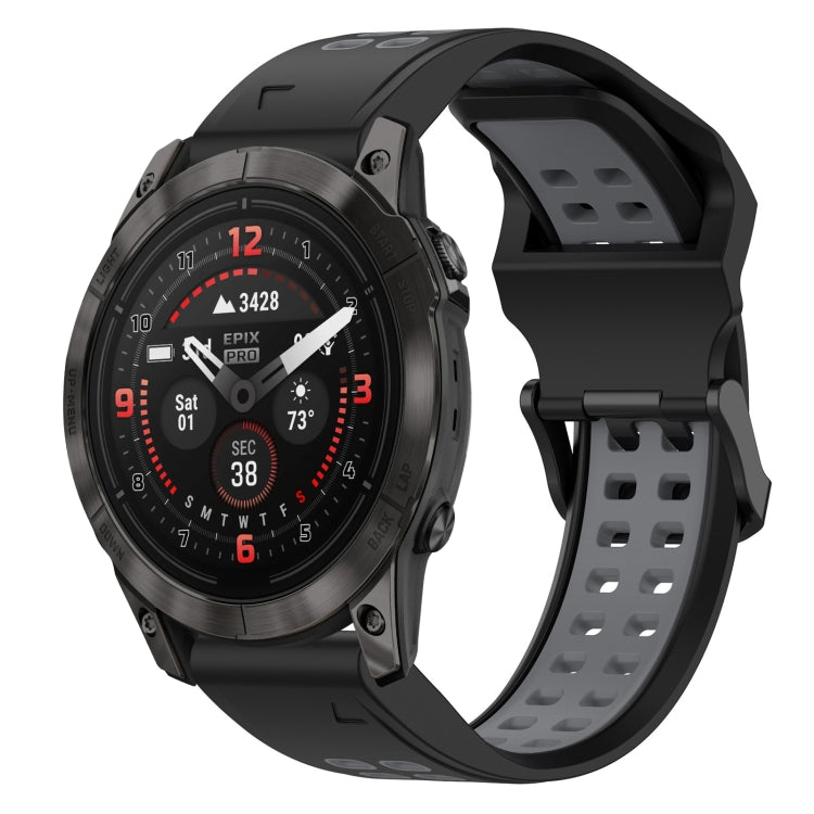 สายนาฬิกาซิลิโคนหัวกลับสองสี 20 มม, For Garmin Fenix 8 AMOLED 43mm, For Garmin Instinct 2S, For Garmin Epix Pro 42mm, For Garmin Fenix 7S Pro 42mm