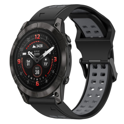 สายนาฬิกาซิลิโคนหัวกลับสองสี 20 มม, For Garmin Fenix 8 AMOLED 43mm, For Garmin Instinct 2S, For Garmin Epix Pro 42mm, For Garmin Fenix 7S Pro 42mm