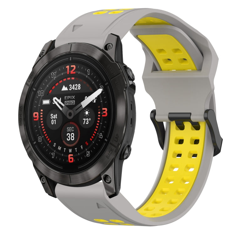 สายนาฬิกาซิลิโคนหัวกลับสองสี 20 มม, For Garmin Fenix 8 AMOLED 43mm, For Garmin Instinct 2S, For Garmin Epix Pro 42mm, For Garmin Fenix 7S Pro 42mm