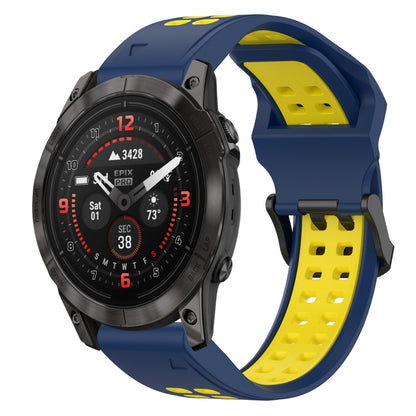 สายนาฬิกาซิลิโคนหัวกลับสองสี 20 มม, For Garmin Fenix 8 AMOLED 43mm, For Garmin Instinct 2S, For Garmin Epix Pro 42mm, For Garmin Fenix 7S Pro 42mm