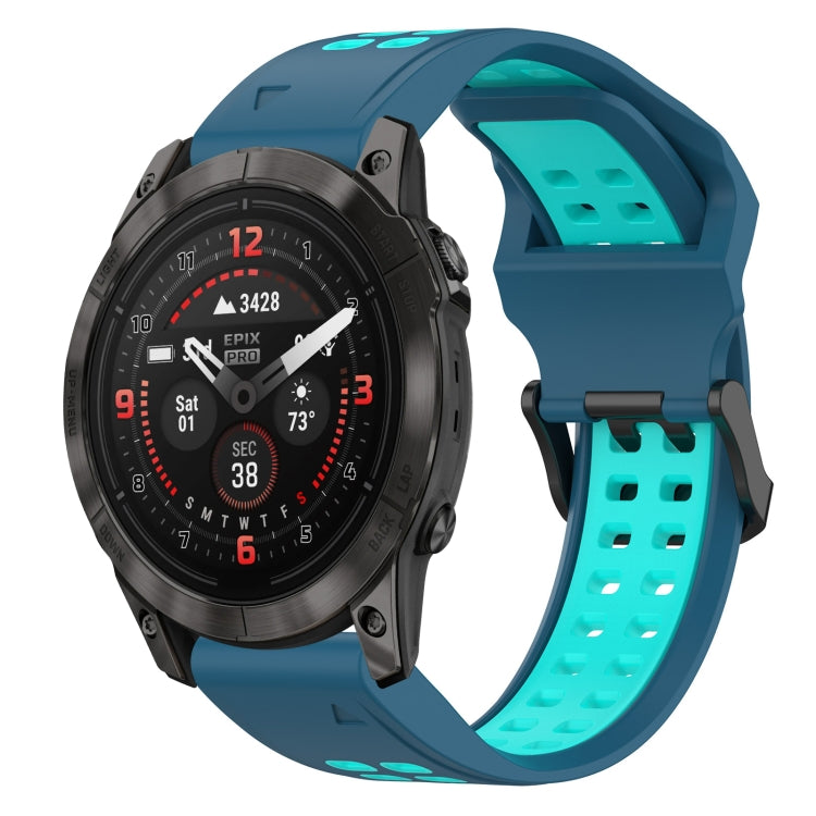 สายนาฬิกาซิลิโคนหัวกลับสองสี 20 มม, For Garmin Fenix 8 AMOLED 43mm, For Garmin Instinct 2S, For Garmin Epix Pro 42mm, For Garmin Fenix 7S Pro 42mm