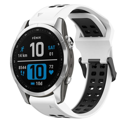 สายนาฬิกาซิลิโคนหัวกลับสองสี 20 มม, For Garmin Fenix 7S, For Garmin Fenix 7S Solar, For Garmin Fenix 7S Sapphire Solar, For Garmin Fenix 6S Pro