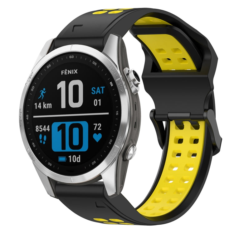 สายนาฬิกาซิลิโคนหัวกลับสองสี 20 มม, For Garmin Fenix 7S, For Garmin Fenix 7S Solar, For Garmin Fenix 7S Sapphire Solar, For Garmin Fenix 6S Pro