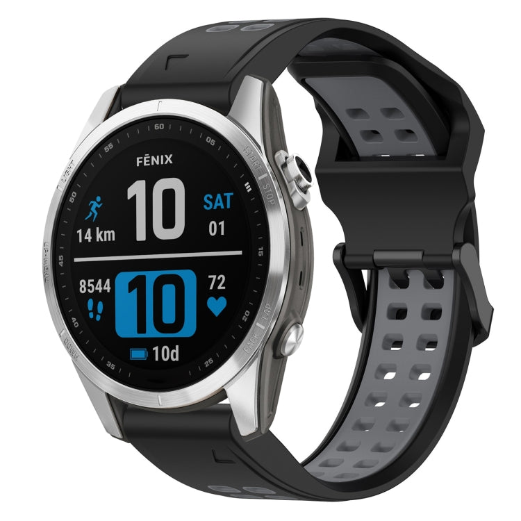 สายนาฬิกาซิลิโคนหัวกลับสองสี 20 มม, For Garmin Fenix 7S, For Garmin Fenix 7S Solar, For Garmin Fenix 7S Sapphire Solar, For Garmin Fenix 6S Pro