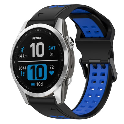 สายนาฬิกาซิลิโคนหัวกลับสองสี 20 มม, For Garmin Fenix 7S, For Garmin Fenix 7S Solar, For Garmin Fenix 7S Sapphire Solar, For Garmin Fenix 6S Pro