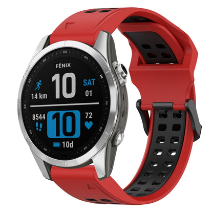 สายนาฬิกาซิลิโคนหัวกลับสองสี 20 มม, For Garmin Fenix 7S, For Garmin Fenix 7S Solar, For Garmin Fenix 7S Sapphire Solar, For Garmin Fenix 6S Pro
