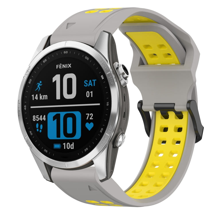 สายนาฬิกาซิลิโคนหัวกลับสองสี 20 มม, For Garmin Fenix 7S, For Garmin Fenix 7S Solar, For Garmin Fenix 7S Sapphire Solar, For Garmin Fenix 6S Pro