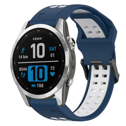 สายนาฬิกาซิลิโคนหัวกลับสองสี 20 มม, For Garmin Fenix 7S, For Garmin Fenix 7S Solar, For Garmin Fenix 7S Sapphire Solar, For Garmin Fenix 6S Pro