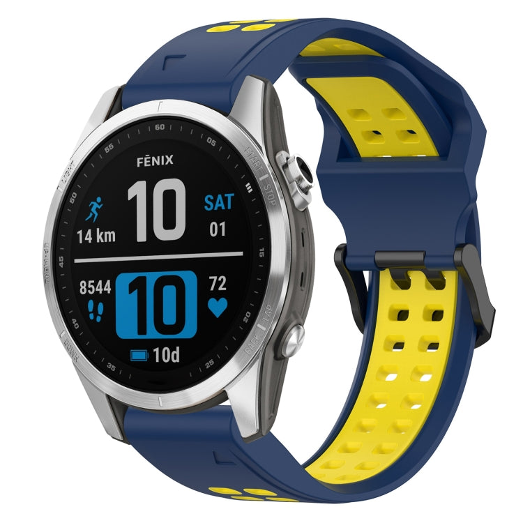 สายนาฬิกาซิลิโคนหัวกลับสองสี 20 มม, For Garmin Fenix 7S, For Garmin Fenix 7S Solar, For Garmin Fenix 7S Sapphire Solar, For Garmin Fenix 6S Pro