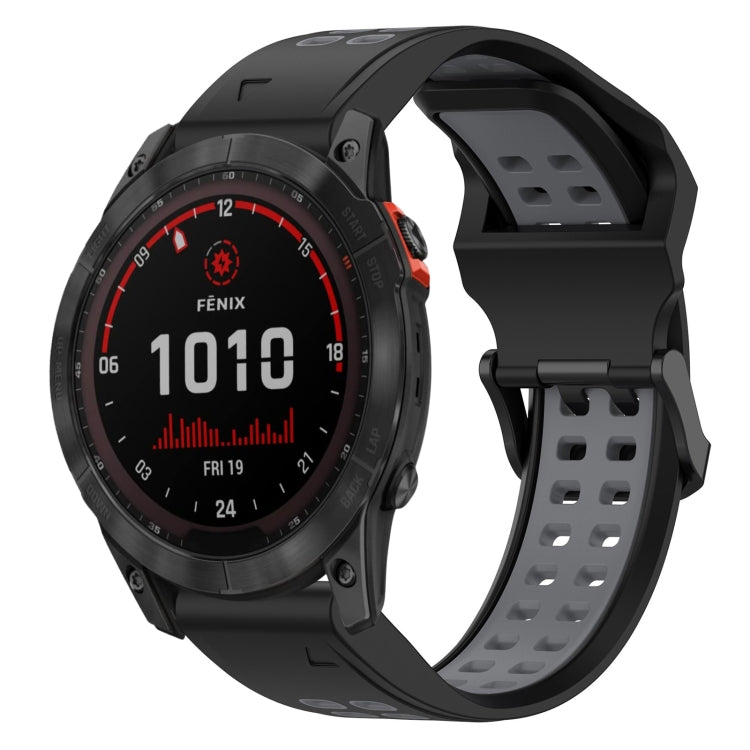 สายนาฬิกาซิลิโคนหัวกลับสองสี 20 มม, For Garmin Fenix 7S, For Garmin Fenix 7S Solar, For Garmin Fenix 7S Sapphire Solar, For Garmin Fenix 6S Pro