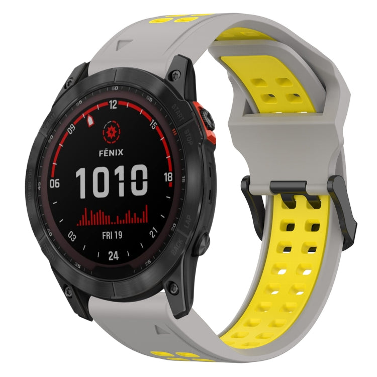 สายนาฬิกาซิลิโคนหัวกลับสองสี 20 มม, For Garmin Fenix 7S, For Garmin Fenix 7S Solar, For Garmin Fenix 7S Sapphire Solar, For Garmin Fenix 6S Pro