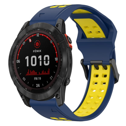 สายนาฬิกาซิลิโคนหัวกลับสองสี 20 มม, For Garmin Fenix 7S, For Garmin Fenix 7S Solar, For Garmin Fenix 7S Sapphire Solar, For Garmin Fenix 6S Pro