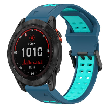 สายนาฬิกาซิลิโคนหัวกลับสองสี 20 มม, For Garmin Fenix 7S, For Garmin Fenix 7S Solar, For Garmin Fenix 7S Sapphire Solar, For Garmin Fenix 6S Pro