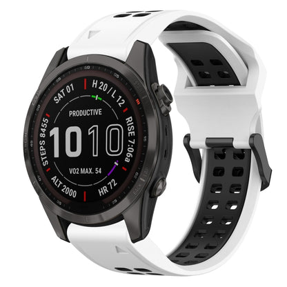 สายนาฬิกาซิลิโคนหัวกลับสองสี 20 มม, For Garmin Fenix 7S, For Garmin Fenix 7S Solar, For Garmin Fenix 7S Sapphire Solar, For Garmin Fenix 6S Pro
