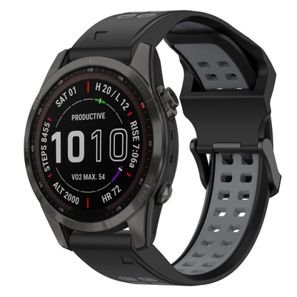 สายนาฬิกาซิลิโคนหัวกลับสองสี 20 มม, For Garmin Fenix 7S, For Garmin Fenix 7S Solar, For Garmin Fenix 7S Sapphire Solar, For Garmin Fenix 6S Pro