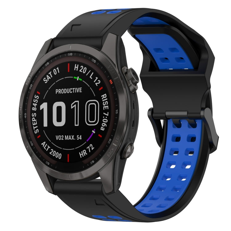 สายนาฬิกาซิลิโคนหัวกลับสองสี 20 มม, For Garmin Fenix 7S, For Garmin Fenix 7S Solar, For Garmin Fenix 7S Sapphire Solar, For Garmin Fenix 6S Pro