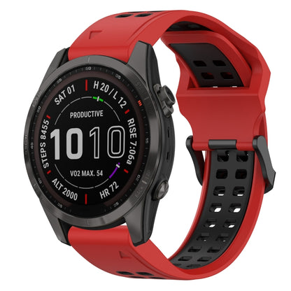 สายนาฬิกาซิลิโคนหัวกลับสองสี 20 มม, For Garmin Fenix 7S, For Garmin Fenix 7S Solar, For Garmin Fenix 7S Sapphire Solar, For Garmin Fenix 6S Pro