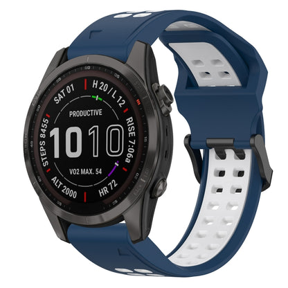 สายนาฬิกาซิลิโคนหัวกลับสองสี 20 มม, For Garmin Fenix 7S, For Garmin Fenix 7S Solar, For Garmin Fenix 7S Sapphire Solar, For Garmin Fenix 6S Pro