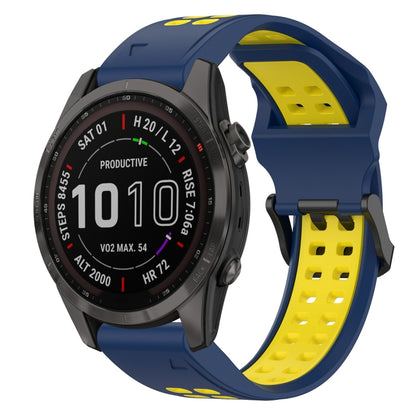 สายนาฬิกาซิลิโคนหัวกลับสองสี 20 มม, For Garmin Fenix 7S, For Garmin Fenix 7S Solar, For Garmin Fenix 7S Sapphire Solar, For Garmin Fenix 6S Pro