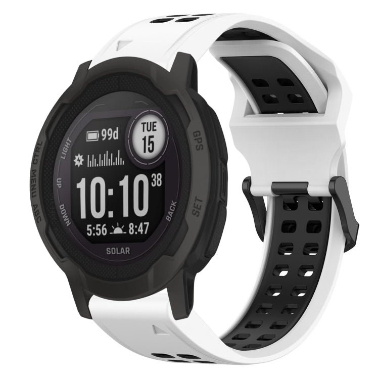 สายนาฬิกาซิลิโคนหัวกลับสองสี 20 มม, For Garmin Fenix 8 AMOLED 43mm, For Garmin Instinct 2S, For Garmin Epix Pro 42mm, For Garmin Fenix 7S Pro 42mm