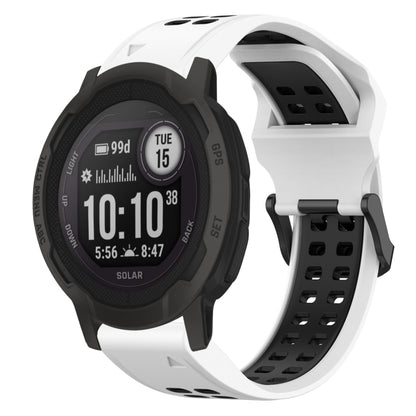 สายนาฬิกาซิลิโคนหัวกลับสองสี 20 มม, For Garmin Fenix 8 AMOLED 43mm, For Garmin Instinct 2S, For Garmin Epix Pro 42mm, For Garmin Fenix 7S Pro 42mm