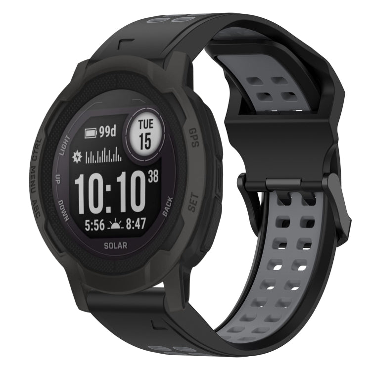 สายนาฬิกาซิลิโคนหัวกลับสองสี 20 มม, For Garmin Fenix 8 AMOLED 43mm, For Garmin Instinct 2S, For Garmin Epix Pro 42mm, For Garmin Fenix 7S Pro 42mm