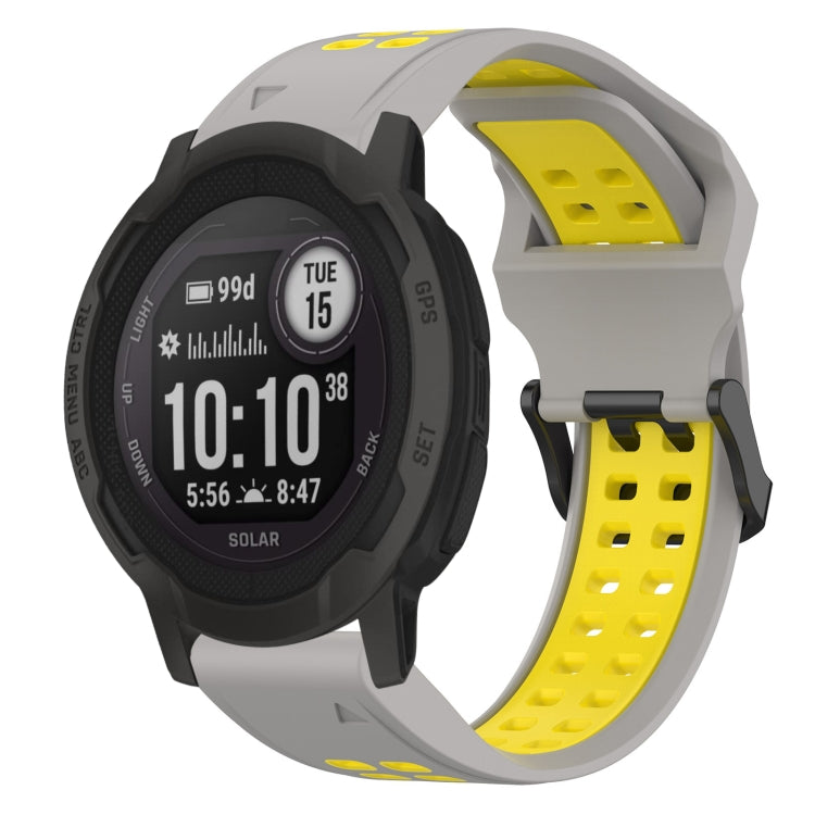 สายนาฬิกาซิลิโคนหัวกลับสองสี 20 มม, For Garmin Fenix 8 AMOLED 43mm, For Garmin Instinct 2S, For Garmin Epix Pro 42mm, For Garmin Fenix 7S Pro 42mm