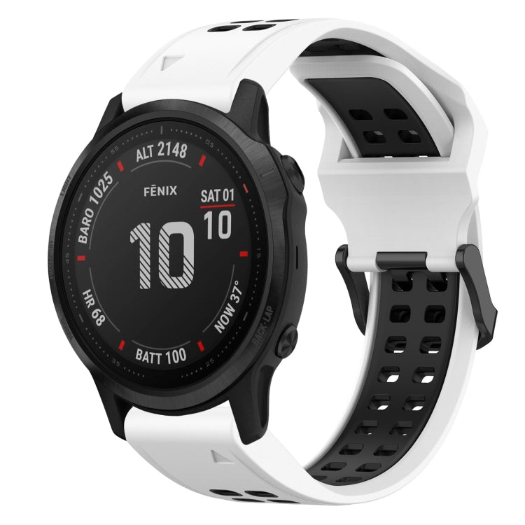 สายนาฬิกาซิลิโคนหัวกลับสองสี 20 มม, For Garmin Fenix 7S, For Garmin Fenix 7S Solar, For Garmin Fenix 7S Sapphire Solar, For Garmin Fenix 6S Pro