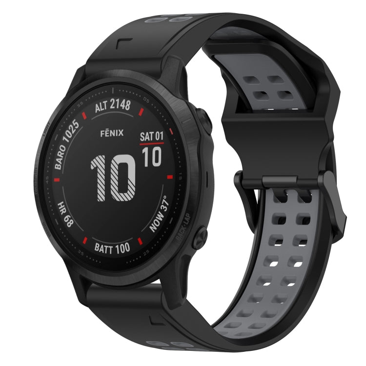 สายนาฬิกาซิลิโคนหัวกลับสองสี 20 มม, For Garmin Fenix 7S, For Garmin Fenix 7S Solar, For Garmin Fenix 7S Sapphire Solar, For Garmin Fenix 6S Pro